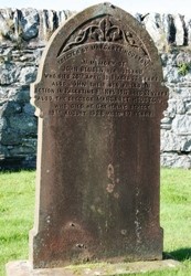 Benson family gravestone at Girthon Cemetery.